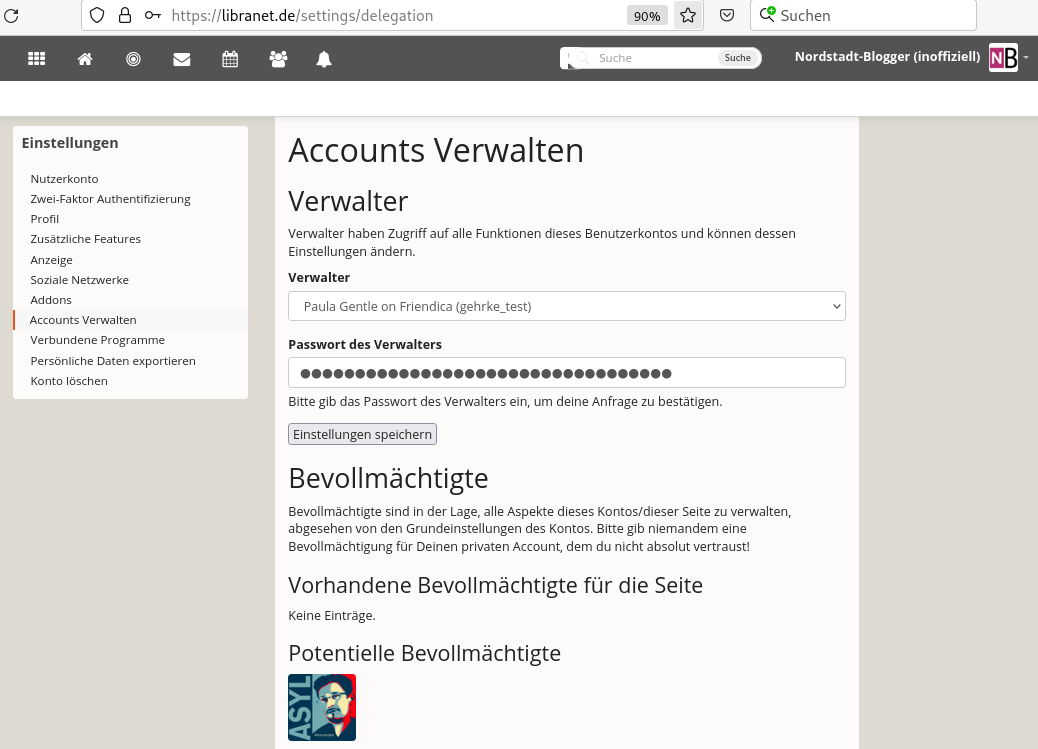 Screenshot: Zuordnungseinstellung